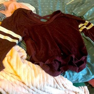 Athletic maroon shirt